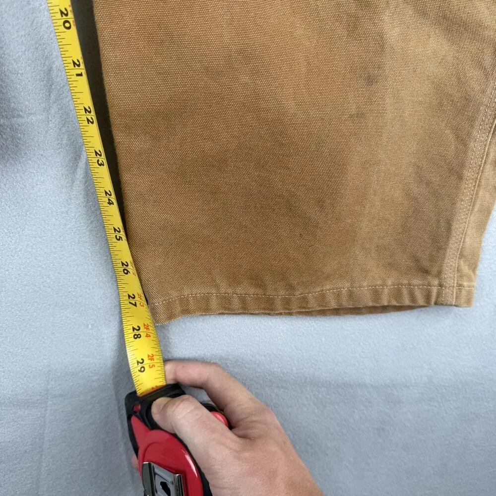 Carhartt Overalls Mens 42x28 Brown Duck Canvas Bib Workwear Carpenter Grunge - Picture 5 of 9